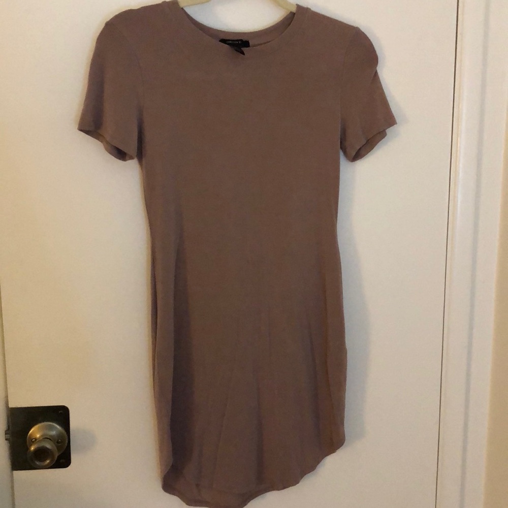 f21 blush pink t-shirt dress